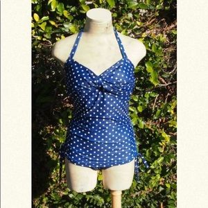 Two-piece halter top swimsuit